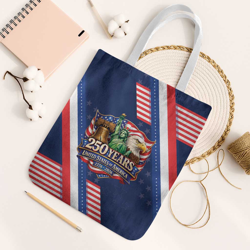 America 250th Anniversary Tote Bag USA 1776-2026 Patriotic Eagle