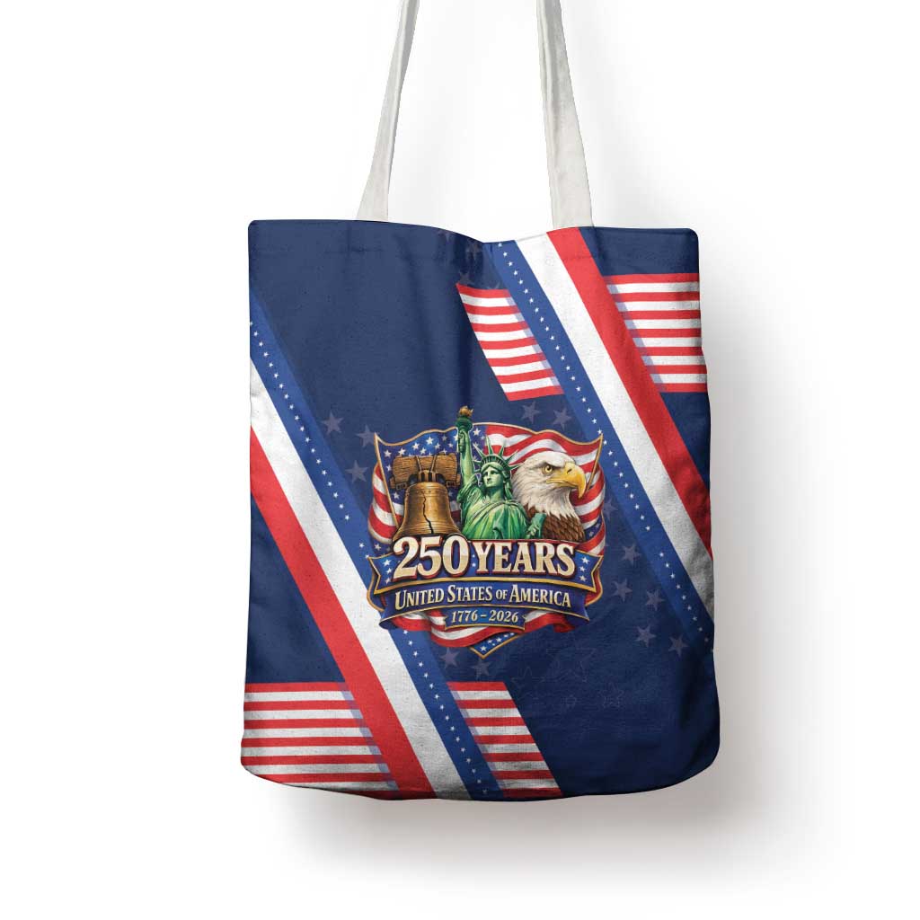 America 250th Anniversary Tote Bag USA 1776-2026 Patriotic Eagle