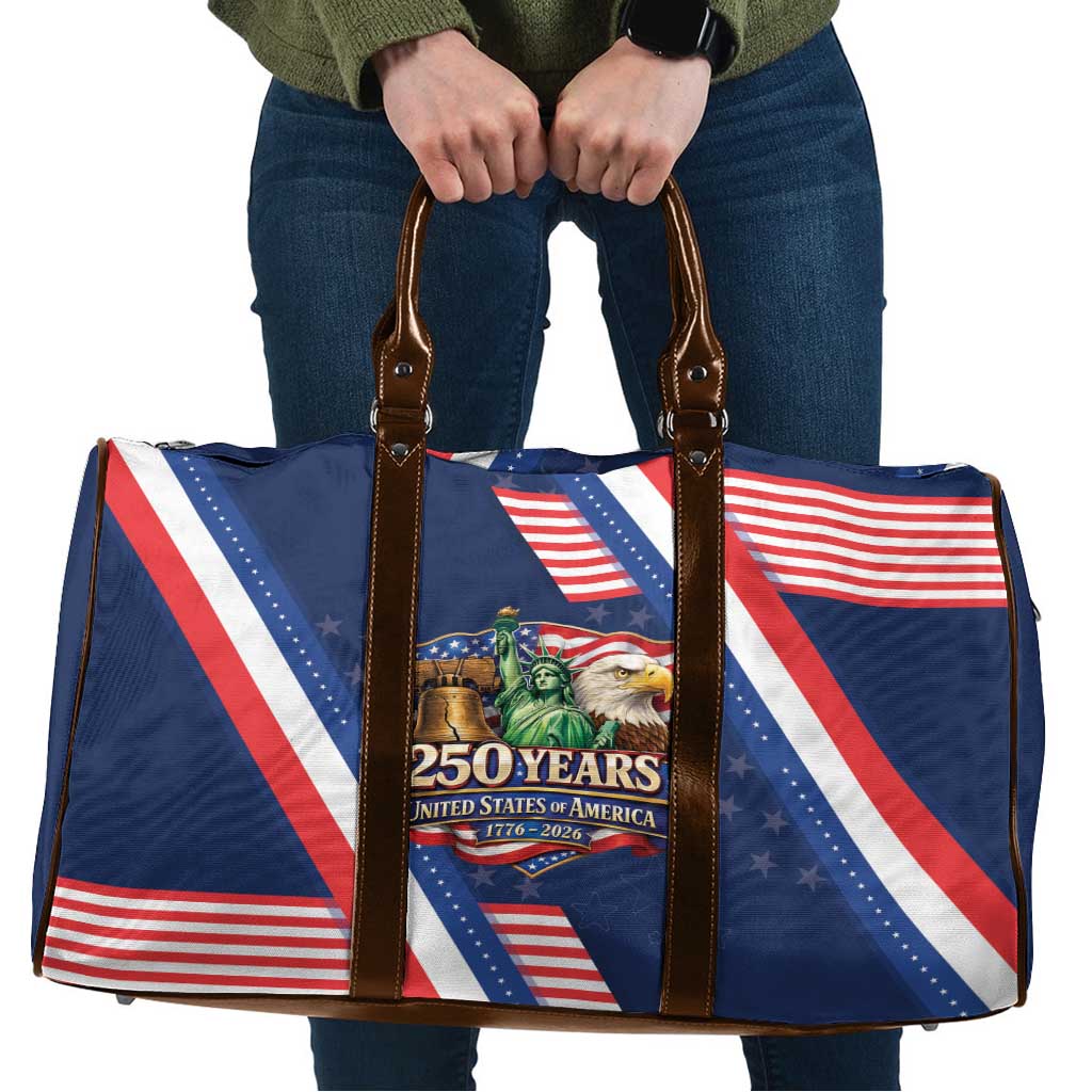 America 250th Anniversary Travel Bag USA 1776-2026 Patriotic Eagle