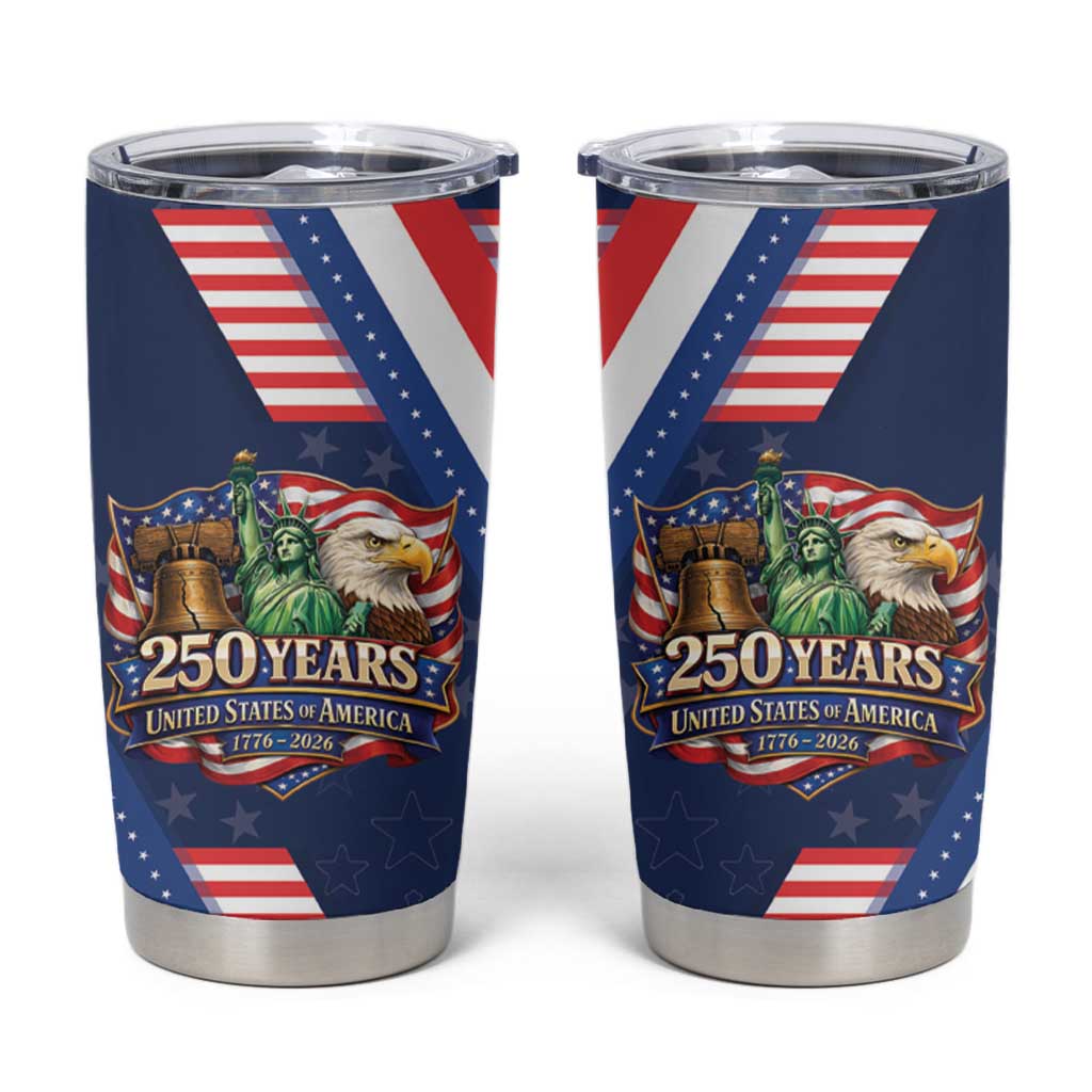 America 250th Anniversary Tumbler Cup USA 1776-2026 Patriotic Eagle
