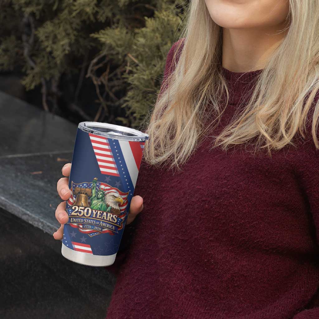 America 250th Anniversary Tumbler Cup USA 1776-2026 Patriotic Eagle