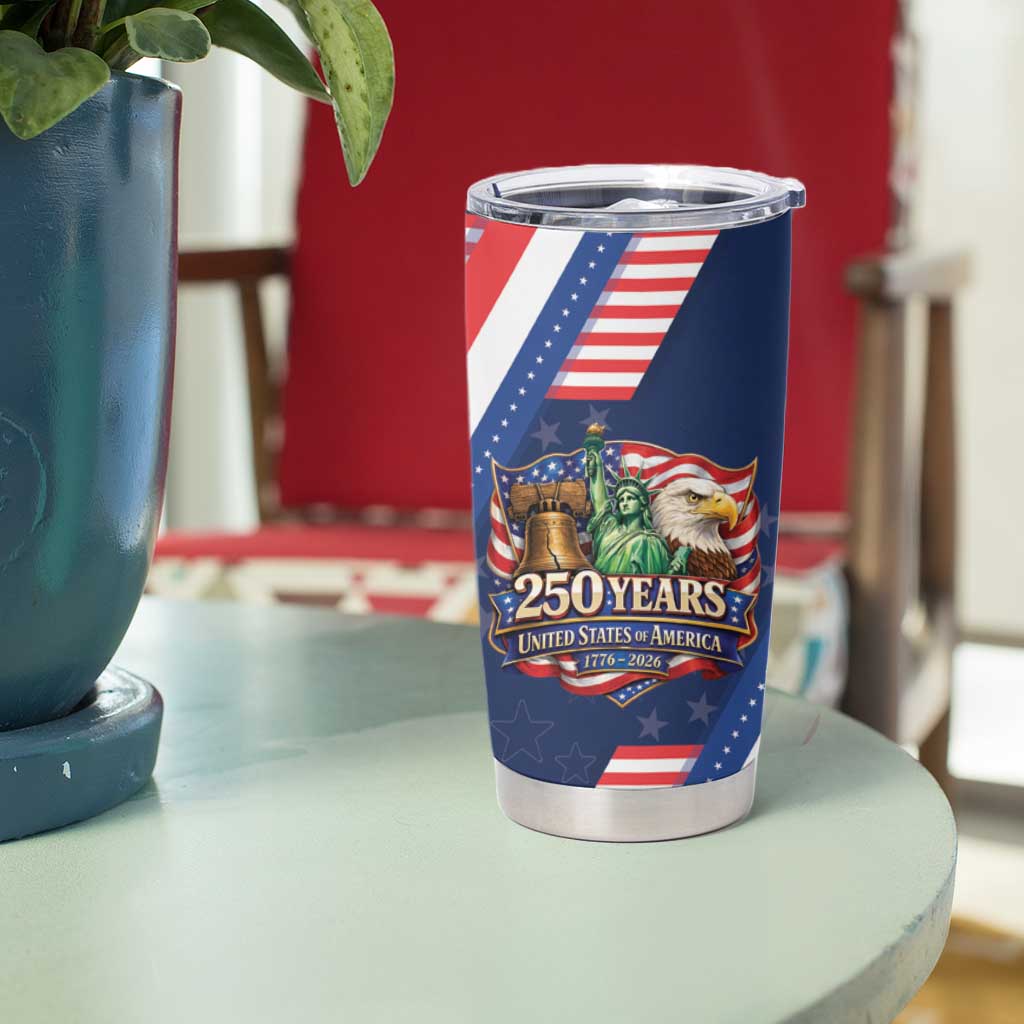 America 250th Anniversary Tumbler Cup USA 1776-2026 Patriotic Eagle
