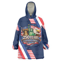 America 250th Anniversary Wearable Blanket Hoodie USA 1776-2026 Patriotic Eagle