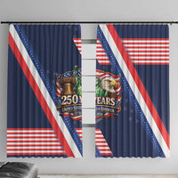 America 250th Anniversary Window Curtain USA 1776-2026 Patriotic Eagle