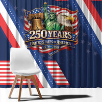 America 250th Anniversary Window Curtain USA 1776-2026 Patriotic Eagle