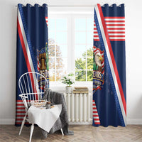 America 250th Anniversary Window Curtain USA 1776-2026 Patriotic Eagle