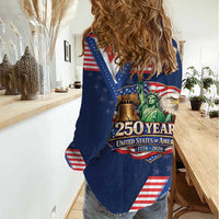 America 250th Anniversary Women Casual Shirt USA 1776-2026 Patriotic Eagle