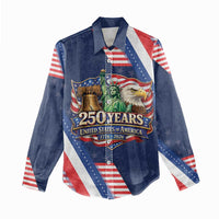 America 250th Anniversary Women Casual Shirt USA 1776-2026 Patriotic Eagle