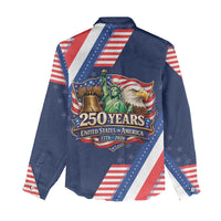 America 250th Anniversary Women Casual Shirt USA 1776-2026 Patriotic Eagle