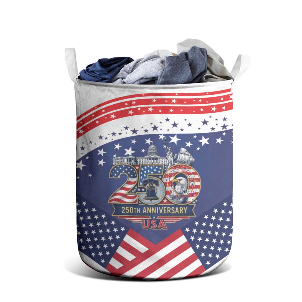 USA 250 Years of Freedom Laundry Basket All American Pride