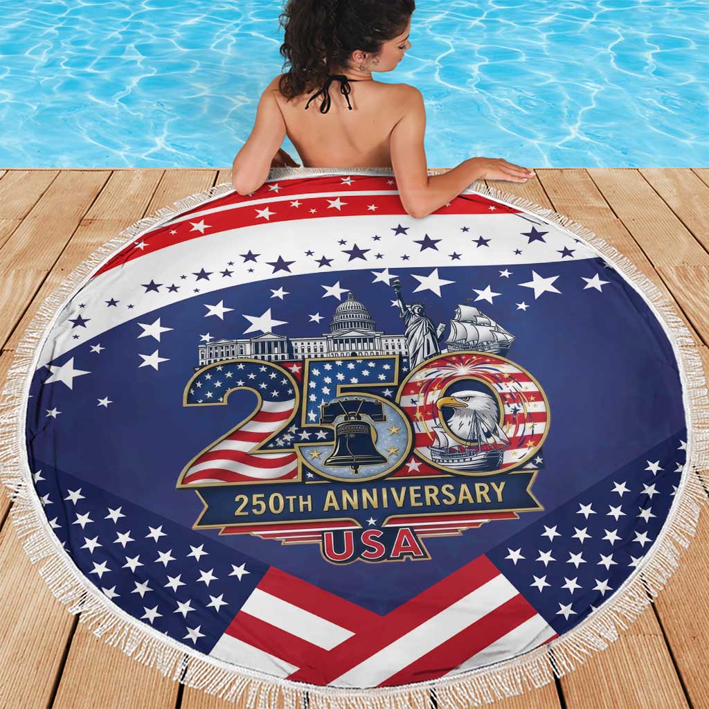 USA 250 Years of Freedom Beach Blanket All American Pride