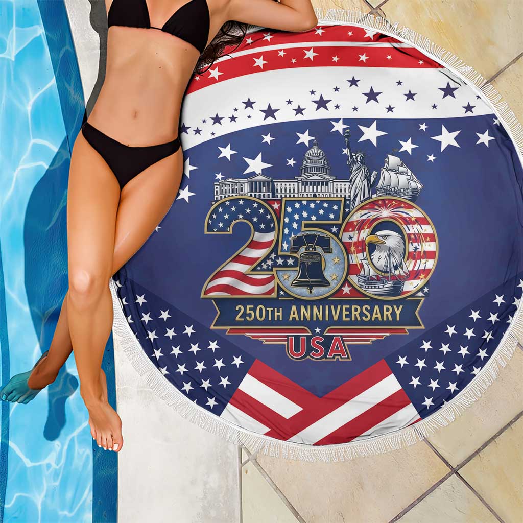 USA 250 Years of Freedom Beach Blanket All American Pride