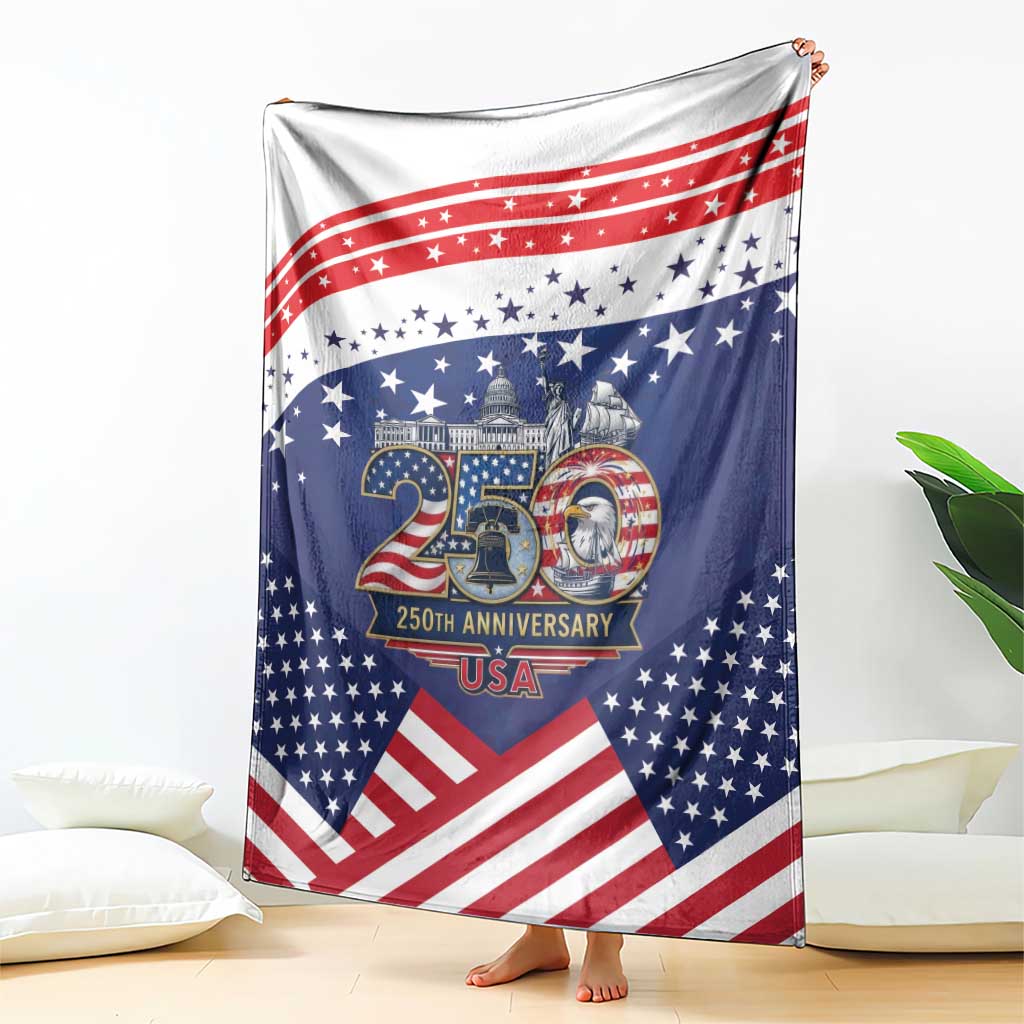 USA 250 Years of Freedom Blanket All American Pride