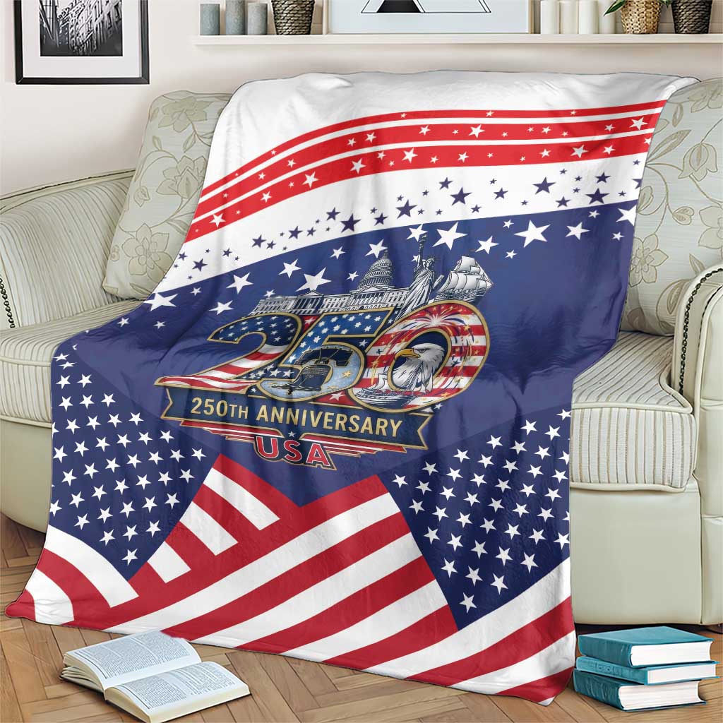 USA 250 Years of Freedom Blanket All American Pride