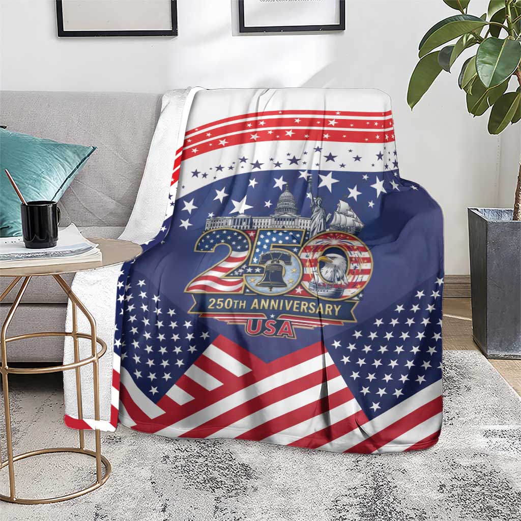 USA 250 Years of Freedom Blanket All American Pride