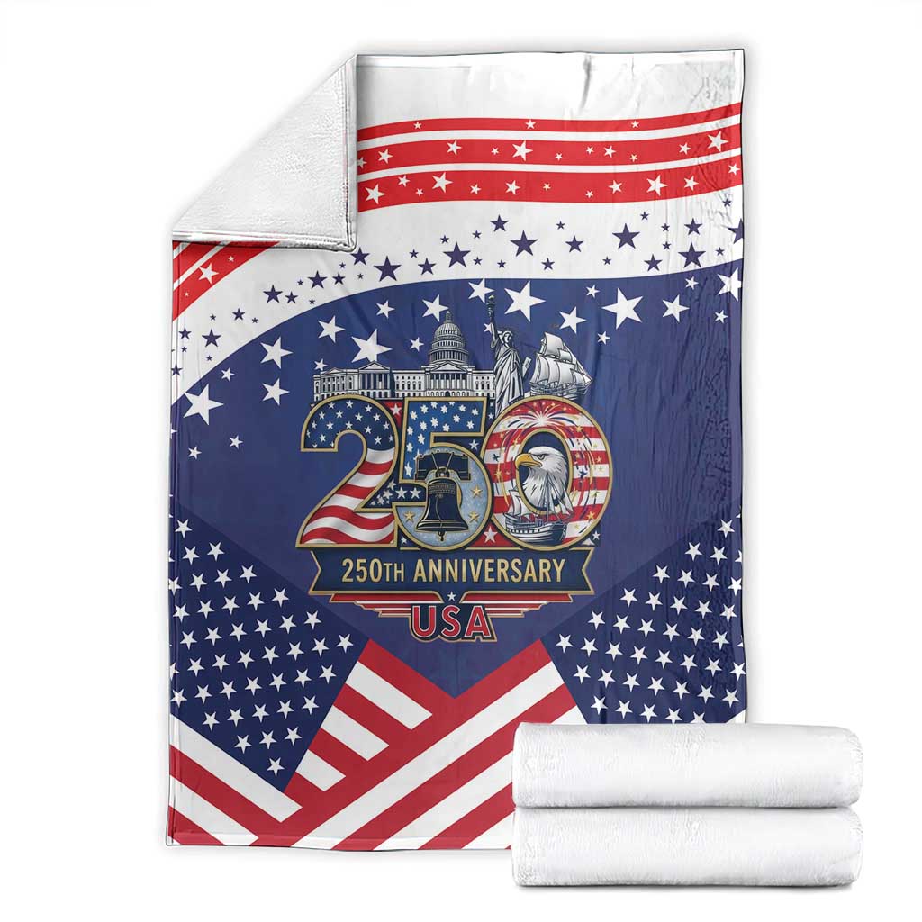 USA 250 Years of Freedom Blanket All American Pride
