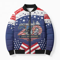 USA 250 Years of Freedom Bomber Puffer Jacket All American Pride