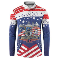 USA 250 Years of Freedom Button Sweatshirt All American Pride