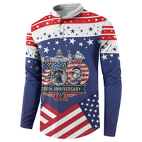 USA 250 Years of Freedom Button Sweatshirt All American Pride