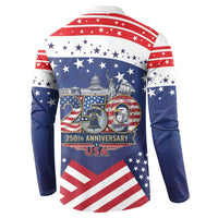 USA 250 Years of Freedom Button Sweatshirt All American Pride