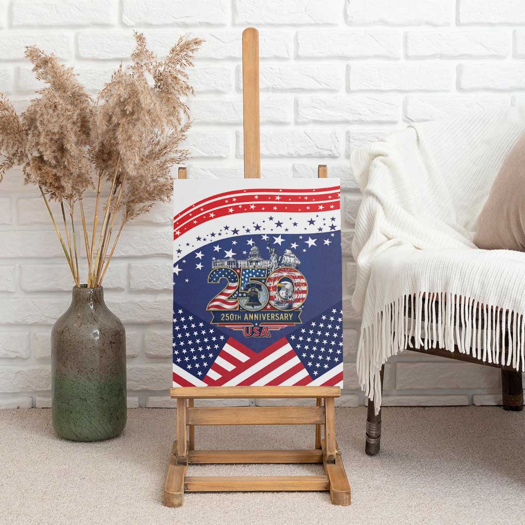 USA 250 Years of Freedom Canvas Wall Art All American Pride