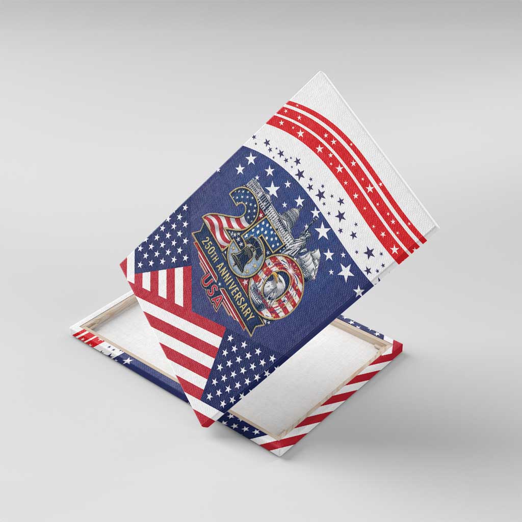 USA 250 Years of Freedom Canvas Wall Art All American Pride