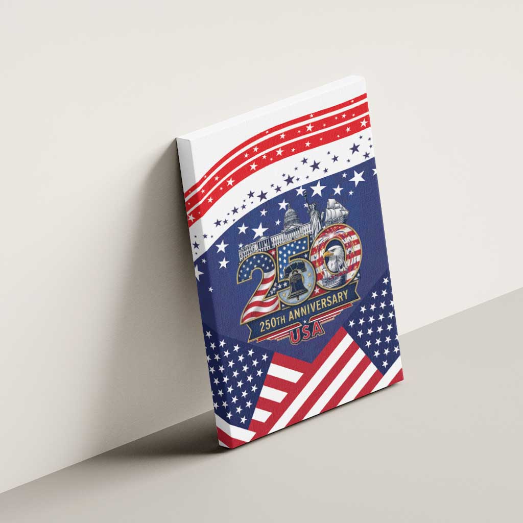 USA 250 Years of Freedom Canvas Wall Art All American Pride
