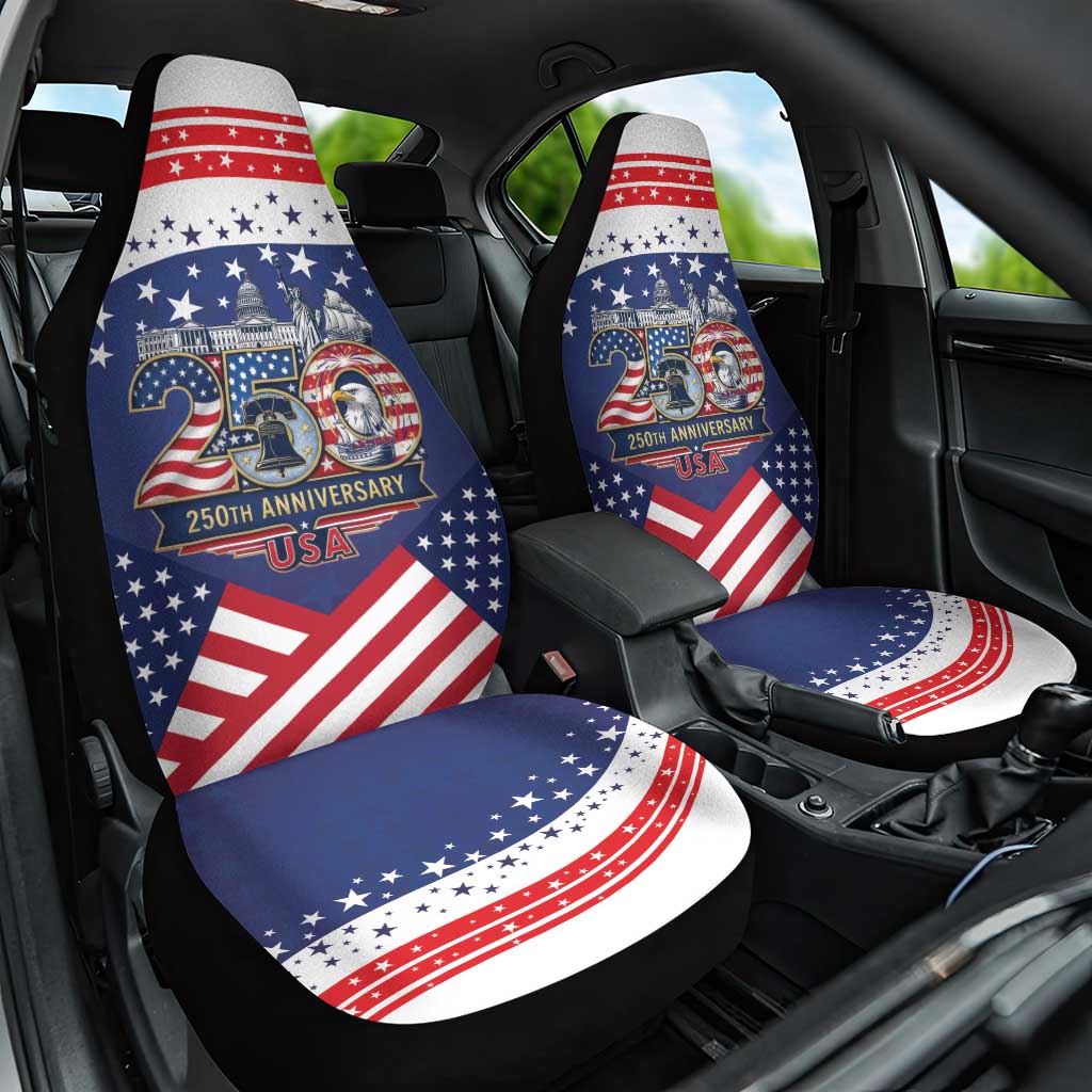 USA 250 Years of Freedom Car Seat Cover All American Pride