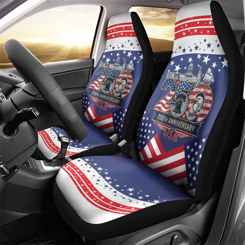 USA 250 Years of Freedom Car Seat Cover All American Pride