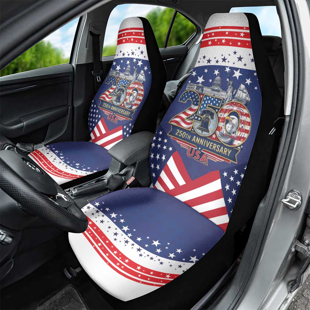 USA 250 Years of Freedom Car Seat Cover All American Pride