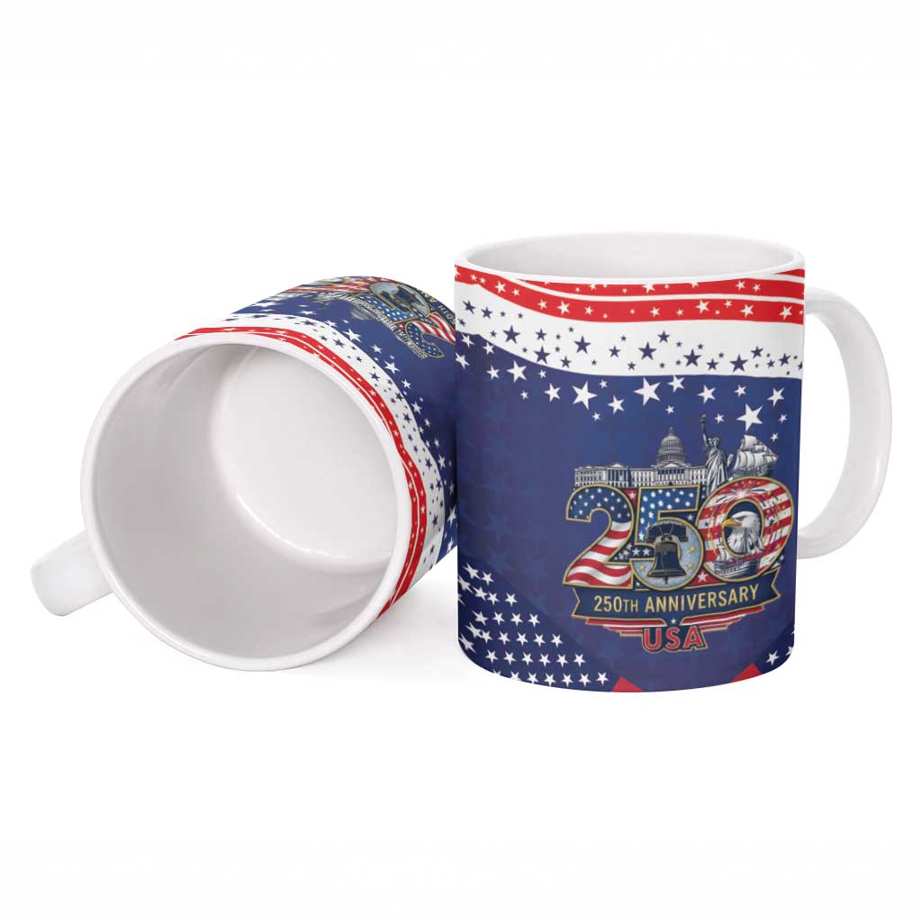 USA 250 Years of Freedom Ceramic Mug All American Pride