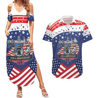USA 250 Years of Freedom Couples Matching Summer Maxi Dress and Hawaiian Shirt All American Pride