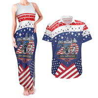 USA 250 Years of Freedom Couples Matching Tank Maxi Dress and Hawaiian Shirt All American Pride