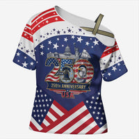 USA 250 Years of Freedom Cross Shoulder Shirt All American Pride