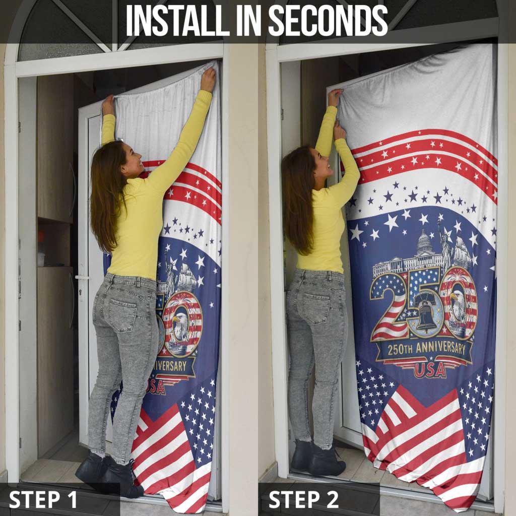 USA 250 Years of Freedom Door Cover All American Pride