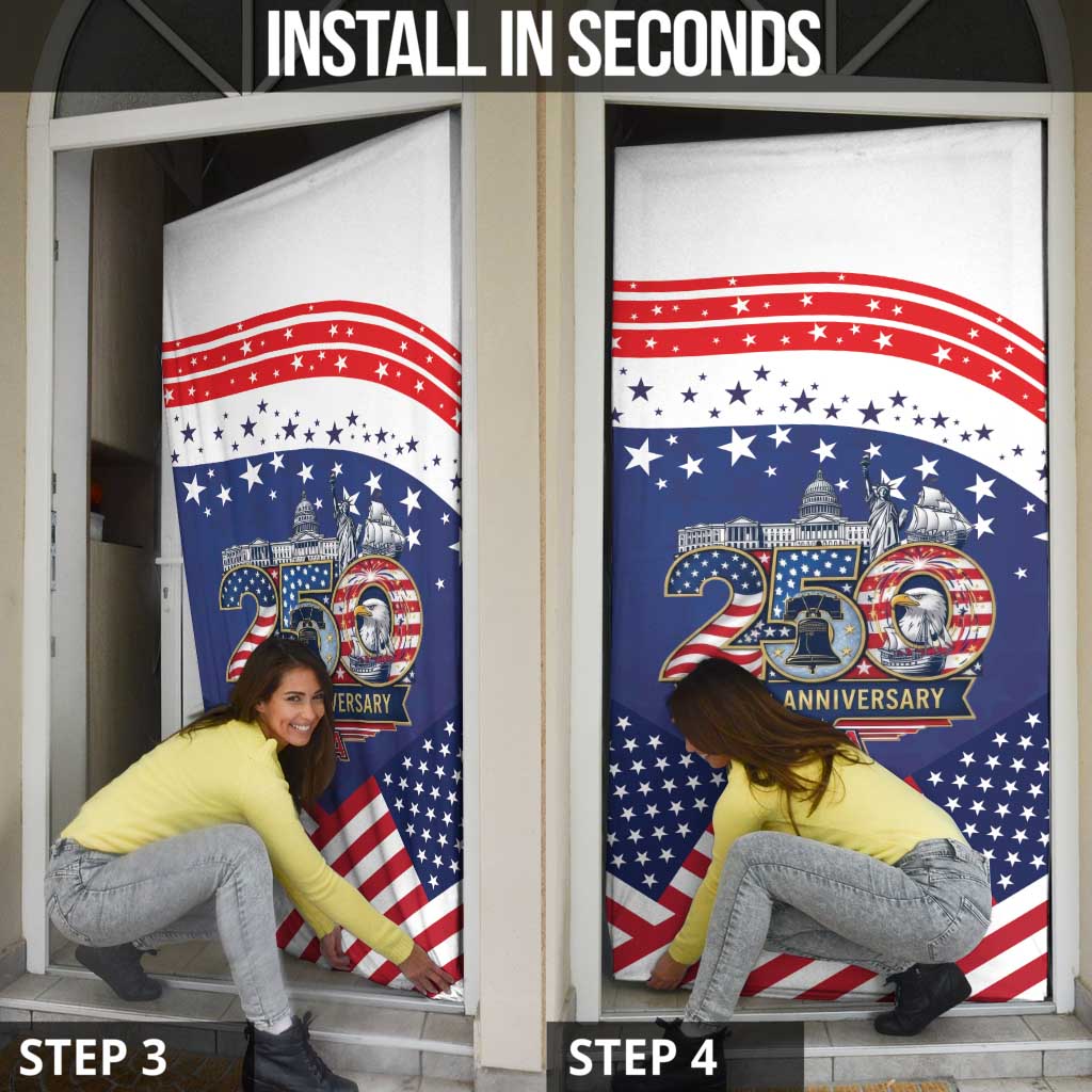 USA 250 Years of Freedom Door Cover All American Pride