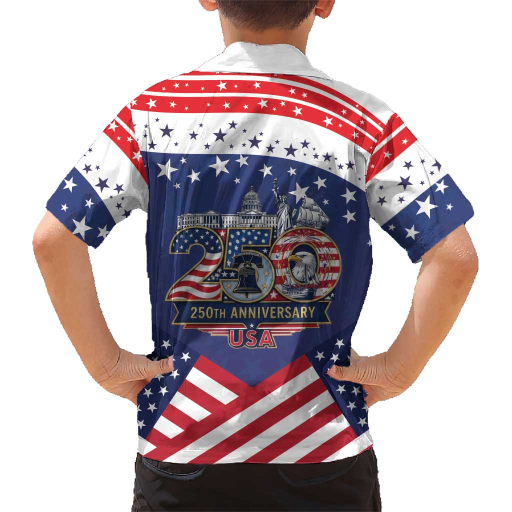 USA 250 Years of Freedom Family Matching Mermaid Dress and Hawaiian Shirt All American Pride