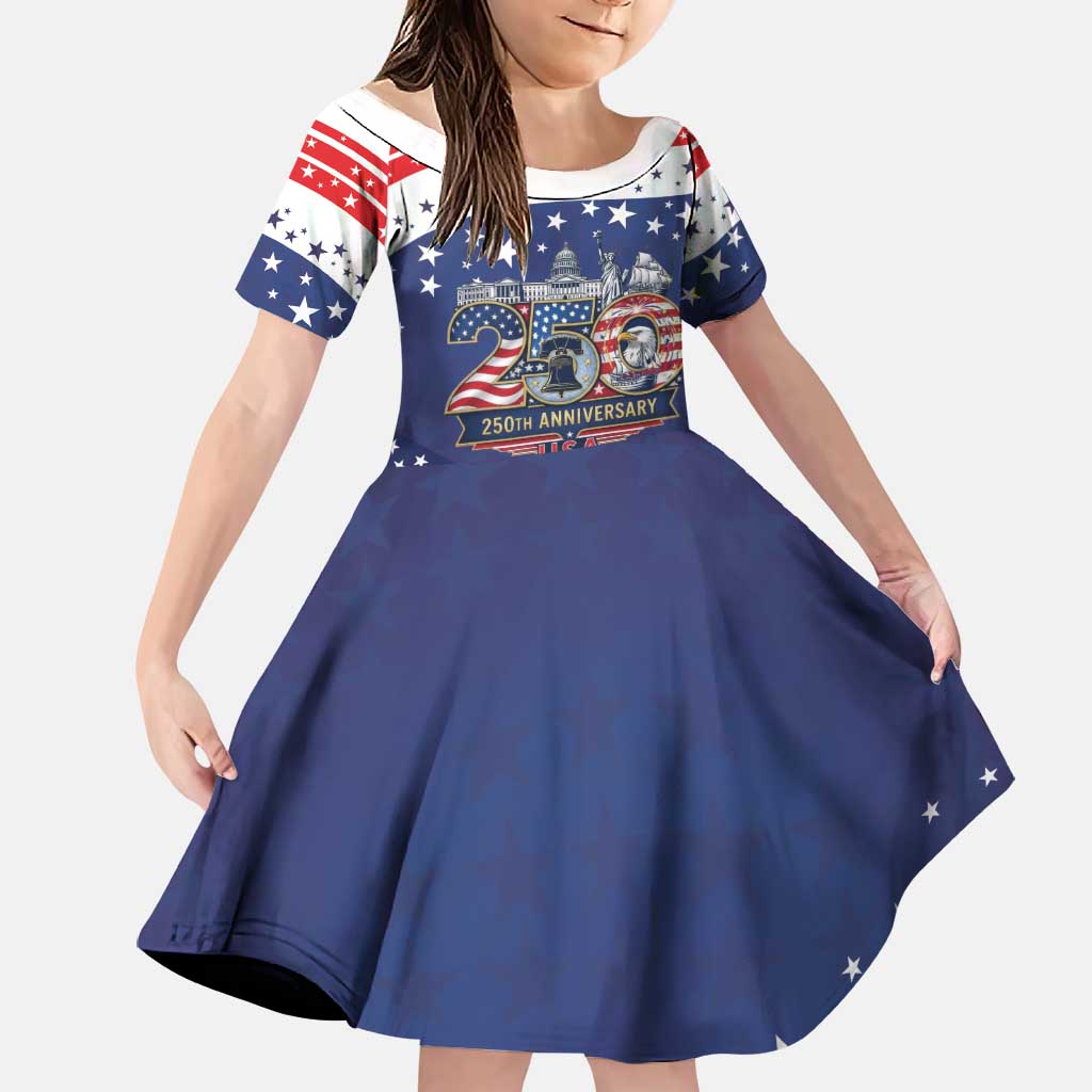 USA 250 Years of Freedom Family Matching Off Shoulder Maxi Dress and Hawaiian Shirt All American Pride