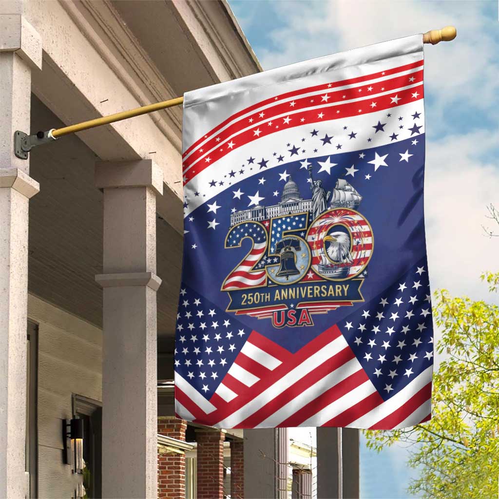 USA 250 Years of Freedom Garden Flag All American Pride