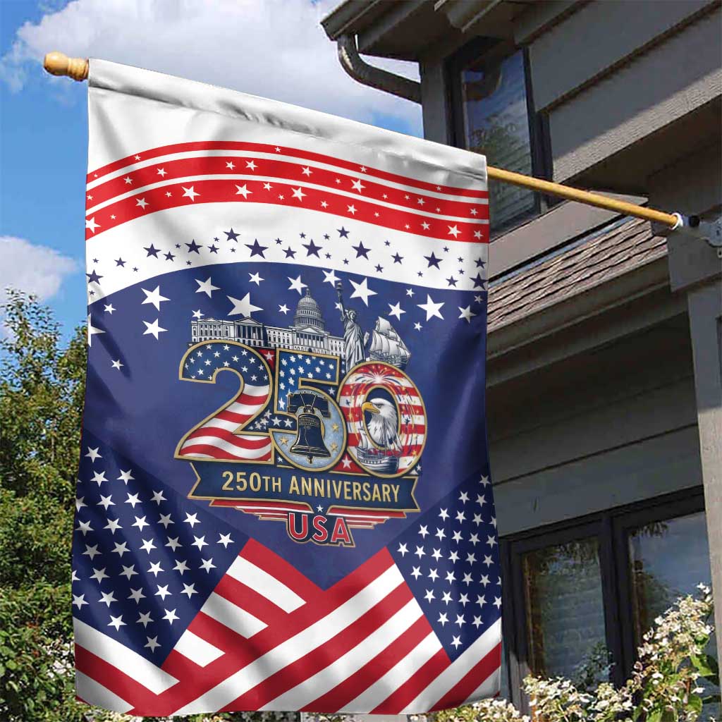 USA 250 Years of Freedom Garden Flag All American Pride