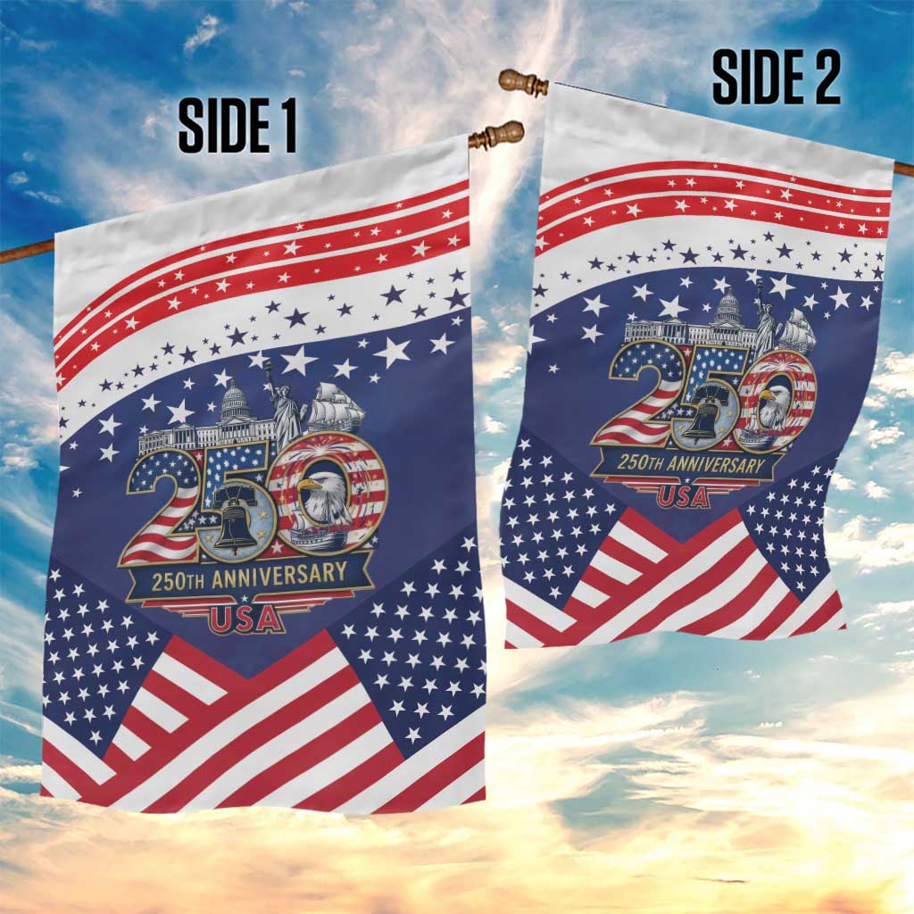 USA 250 Years of Freedom Garden Flag All American Pride