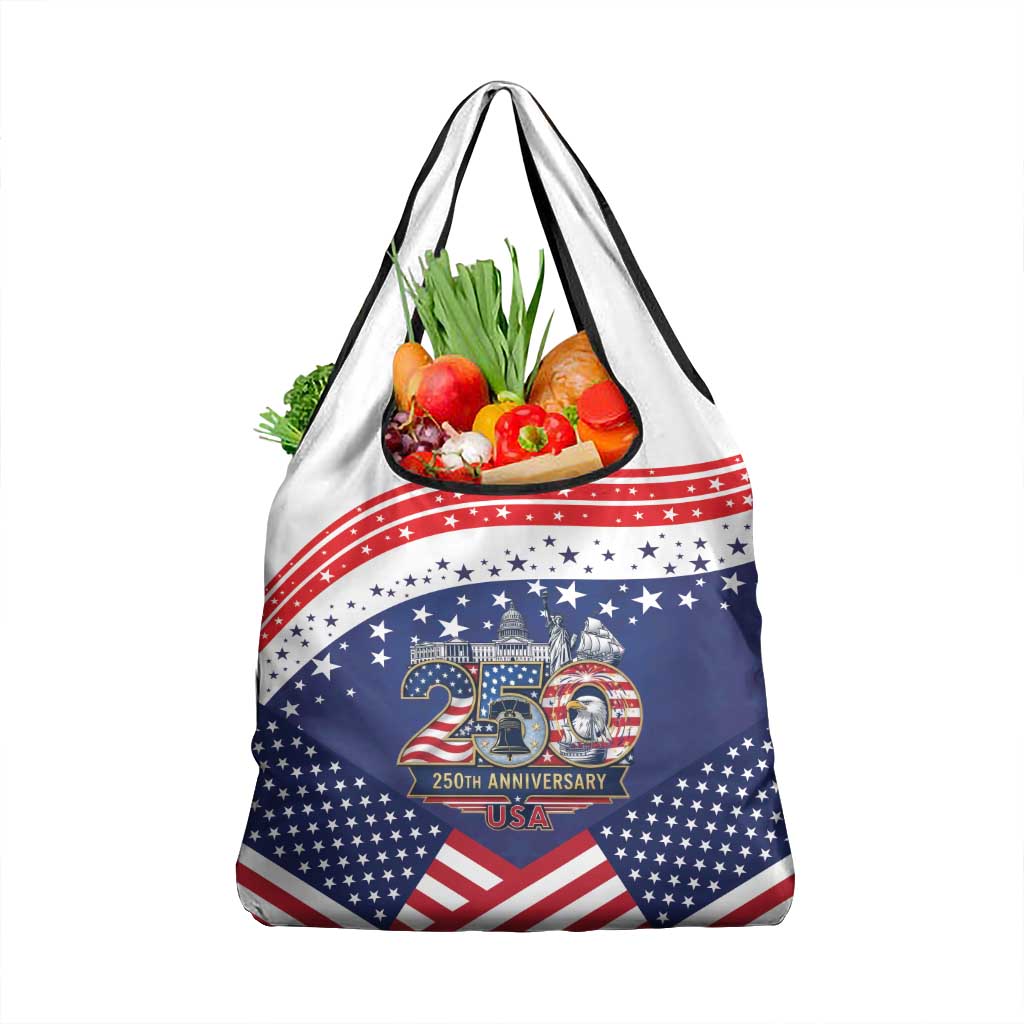 USA 250 Years of Freedom Grocery Bag All American Pride