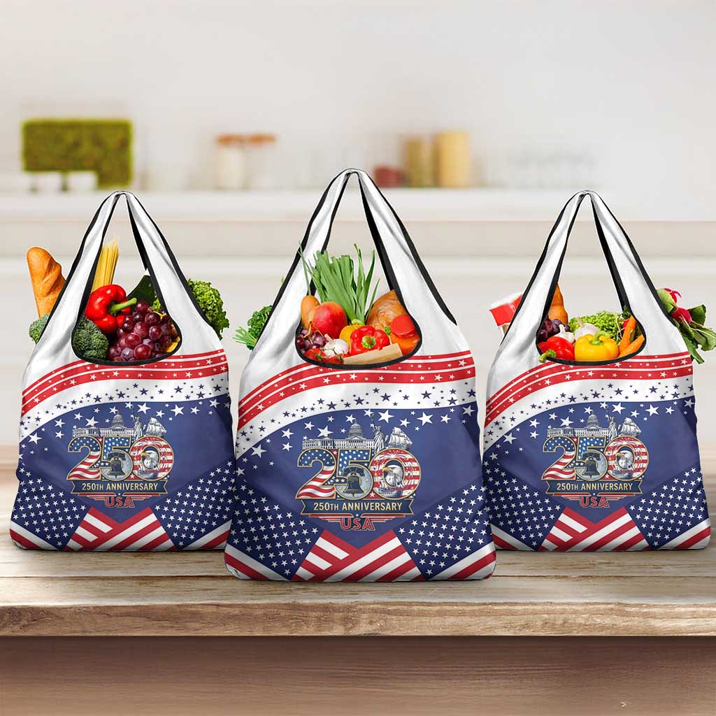 USA 250 Years of Freedom Grocery Bag All American Pride