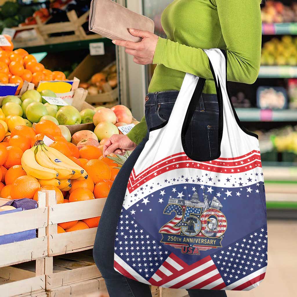 USA 250 Years of Freedom Grocery Bag All American Pride