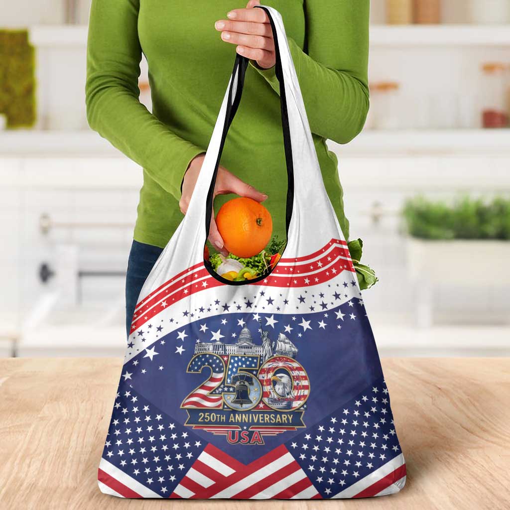 USA 250 Years of Freedom Grocery Bag All American Pride
