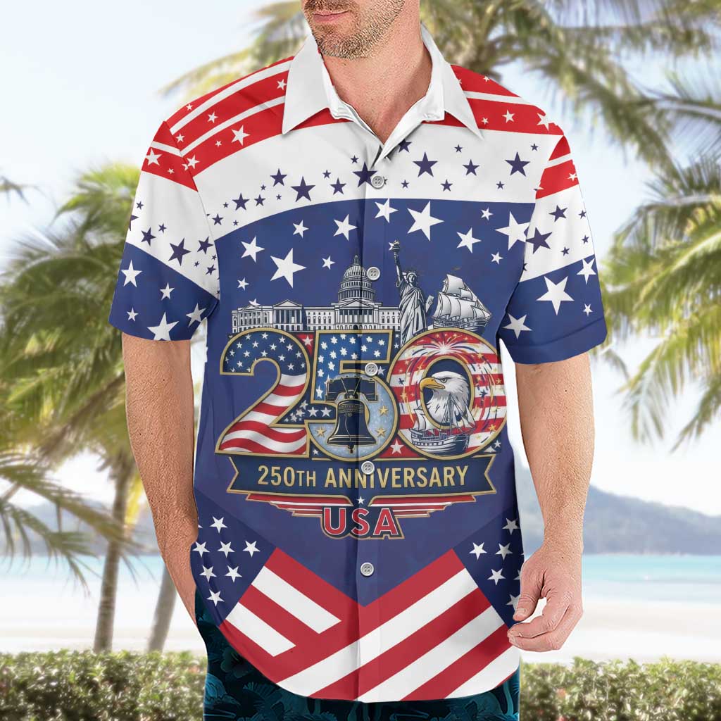 USA 250 Years of Freedom Hawaiian Shirt All American Pride