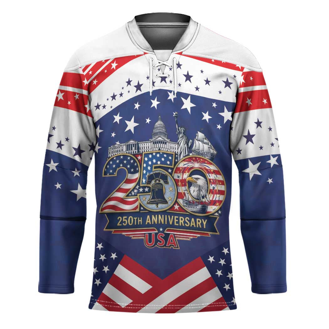 USA 250 Years of Freedom Hockey Jersey All American Pride