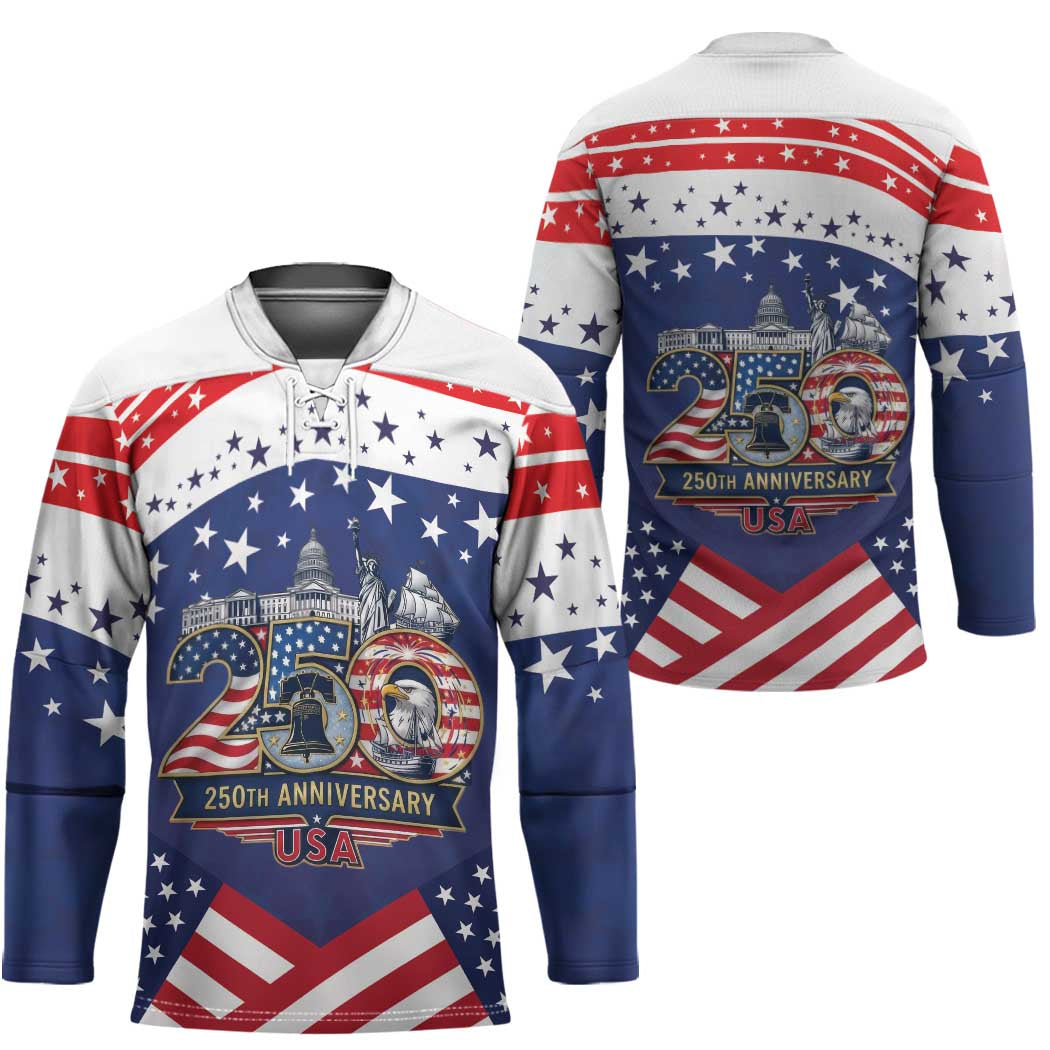 USA 250 Years of Freedom Hockey Jersey All American Pride