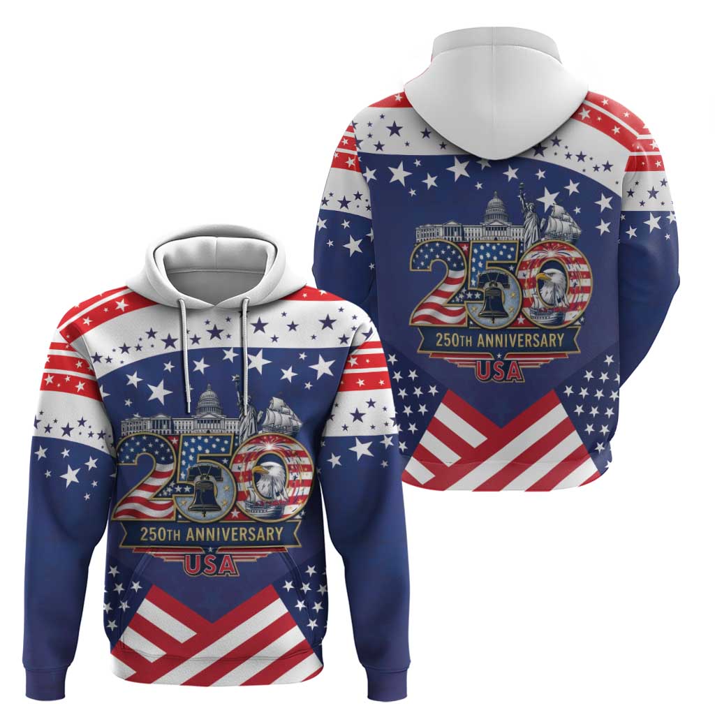 USA 250 Years of Freedom Hoodie All American Pride
