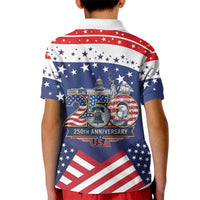 USA 250 Years of Freedom Kid Polo Shirt All American Pride